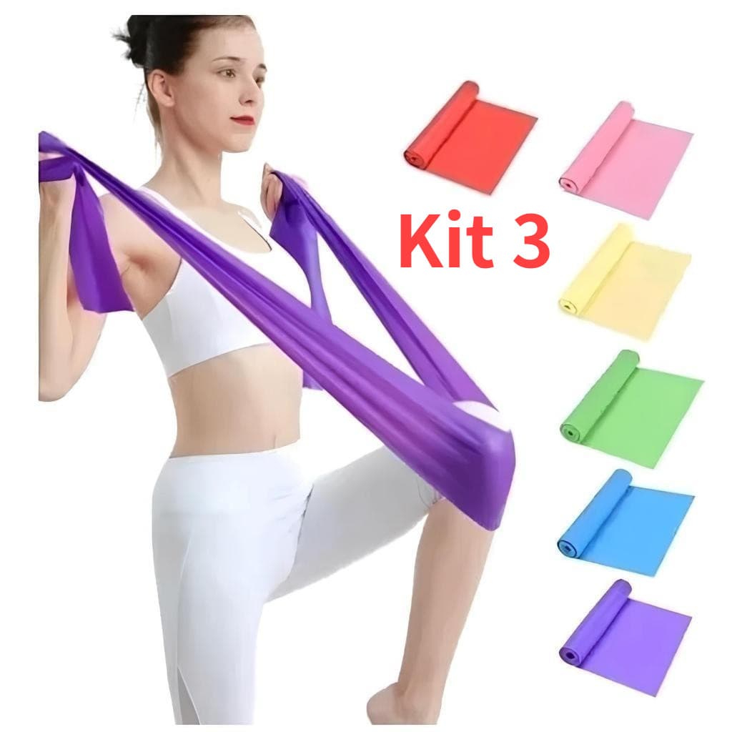 Faixa Elástica Para Exercício de Yoga e Alongamento 150cm jorgestore  yobel