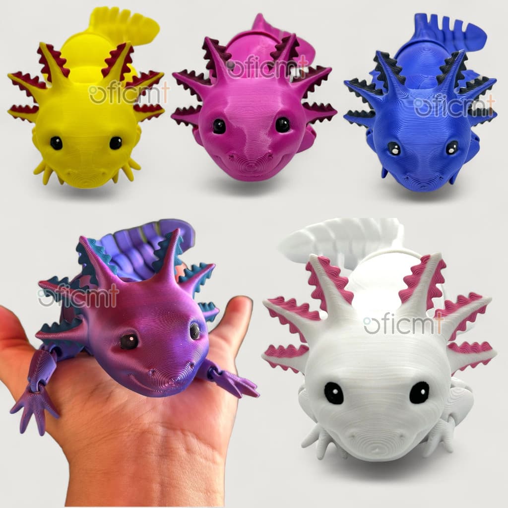 Axolote Articulado Brinquedo Fidget Toy Sensorial Criaturas Articuladas Salamandra Presente Criativo