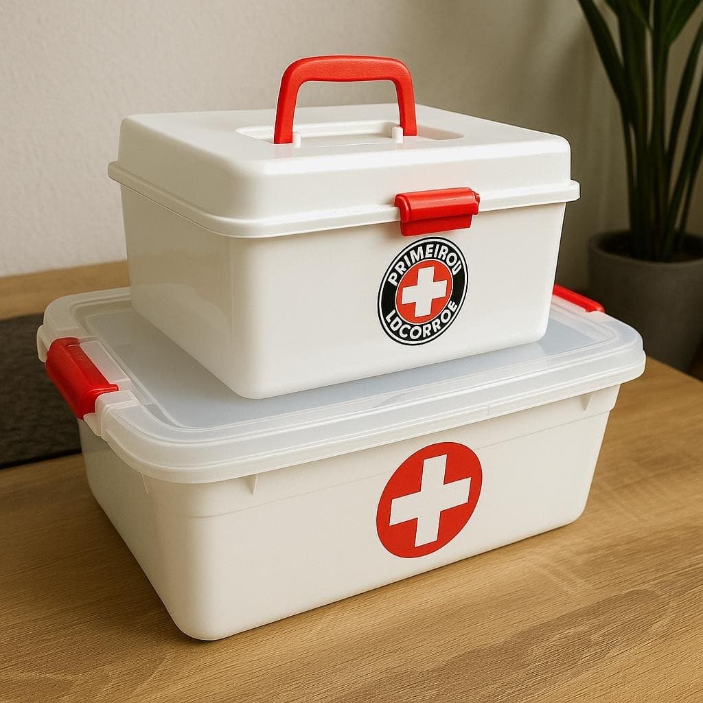 Kit Maleta Baby Pequena e Média Caixa De Primeiros Socorros Para Guardar Remédios, Gazes e Materiais