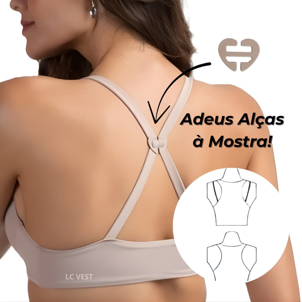 Clip Unificador de Alças de Sutiã Ajustável Invisível Acessório Feminino