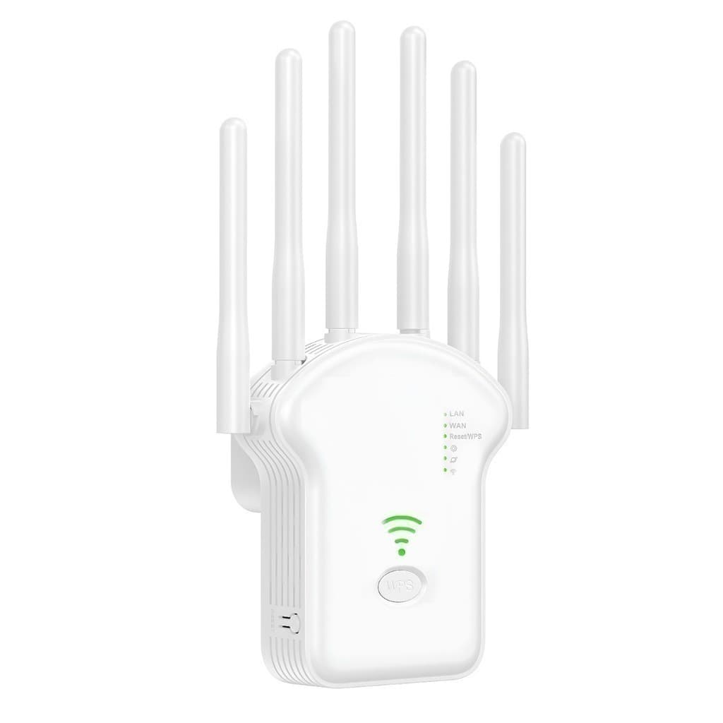 Repetidor Wi-Fi 300 Mbps com 6 Antenas – Amplificador de Sinal 2800 m Alcance Extensor Roteador