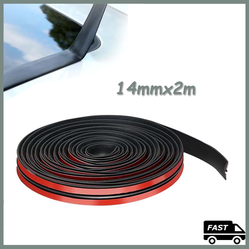 Tira de borracha em forma de T de 14 mm x 2 m Tira de vedação para teto solar
