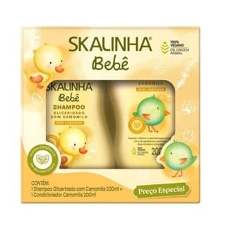 Kit Shampoo + Condicionador Skalinha Bebê 200ml Camomila