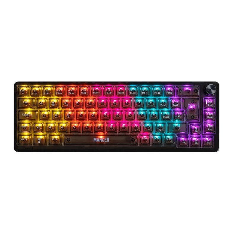 Teclado Mecanico Mancer Black Ghost V2, Rainbow, Switch Huano Vermelho, MCR-BKG-RBW02