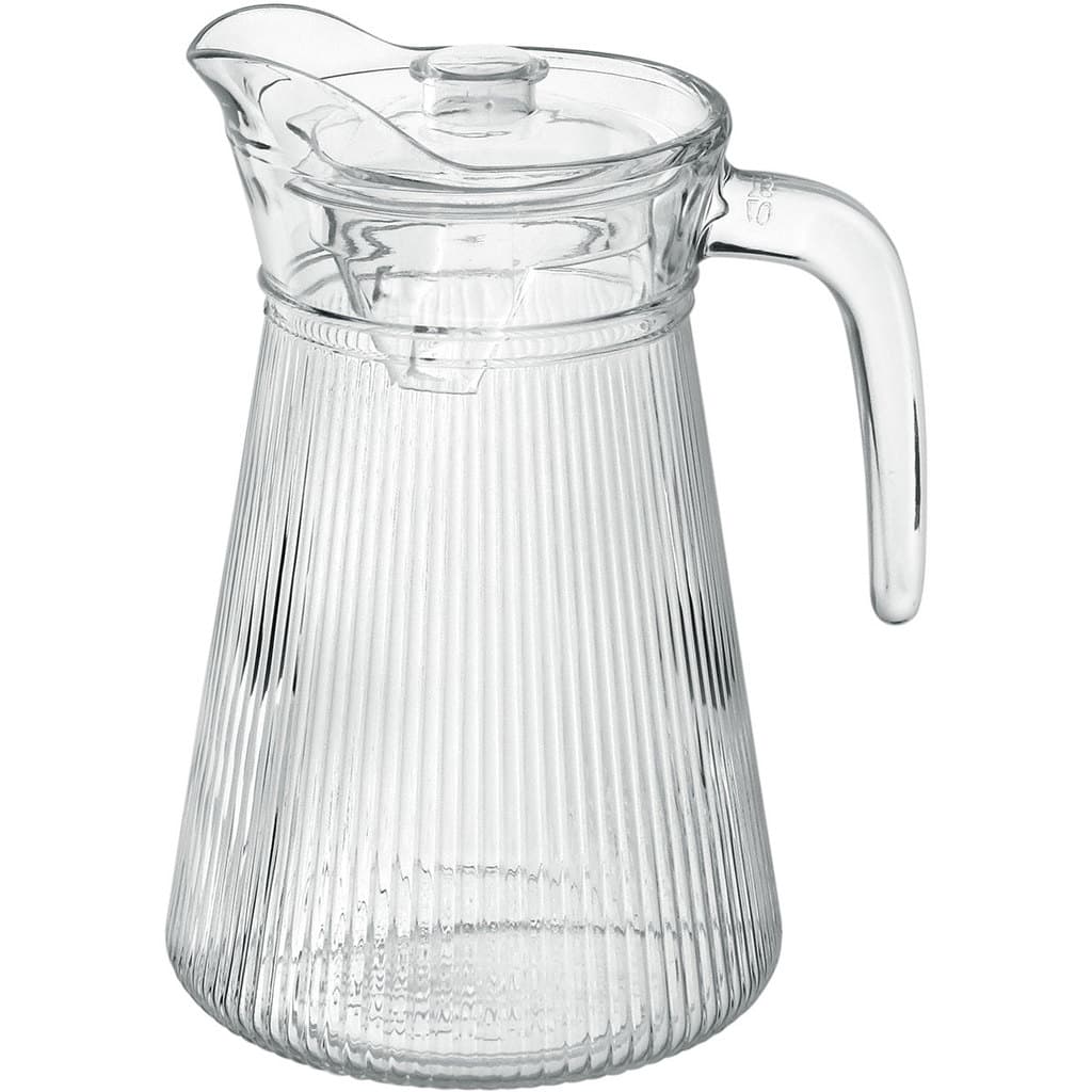 JARRA SUCO ÁGUA TAMPA ACRILICO VIDRO 1,6 LITROS TRANSPARENTE