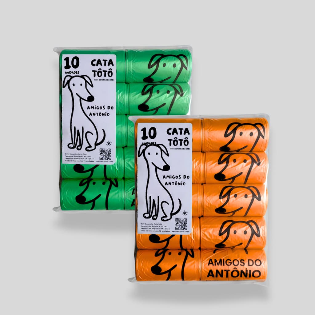 Kit 20 Refil Cata Tôtô Biodegradável 300 Saquinhos