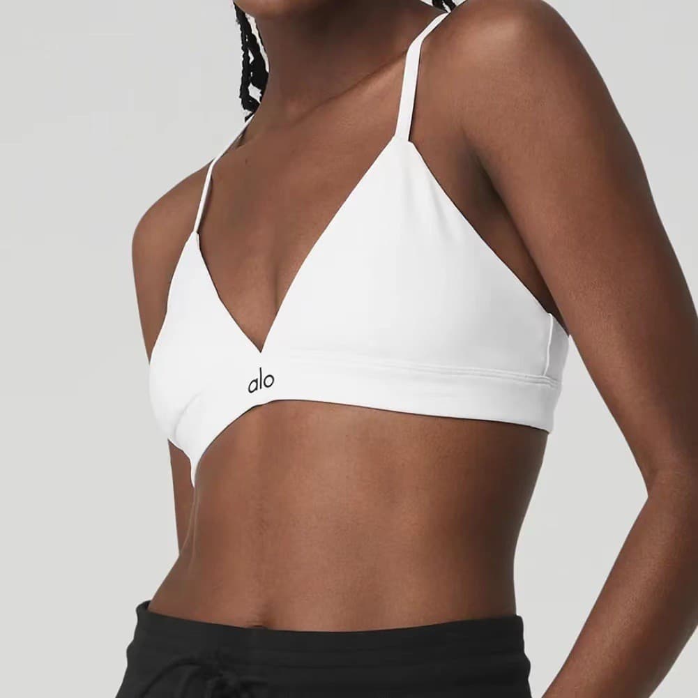 Sutiã Esportivo Feminino Aloyoga Com Decote Em V E Alça Removível Para Ioga