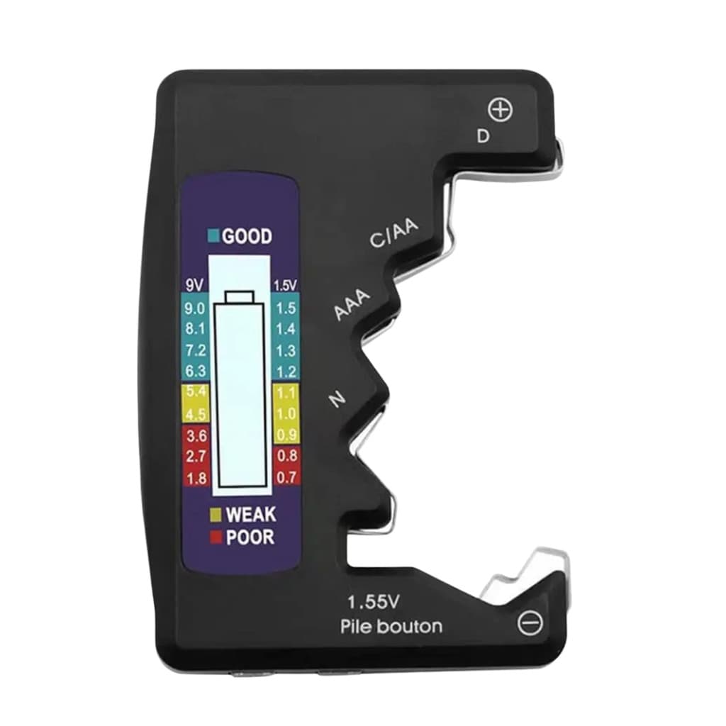 Testador de Pilhas 1,55V com LCD – Medidor de Capacidade e Teste Rápido