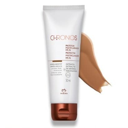 Natura Protetor Facial Claretor Suporte Fps 70/Escuro