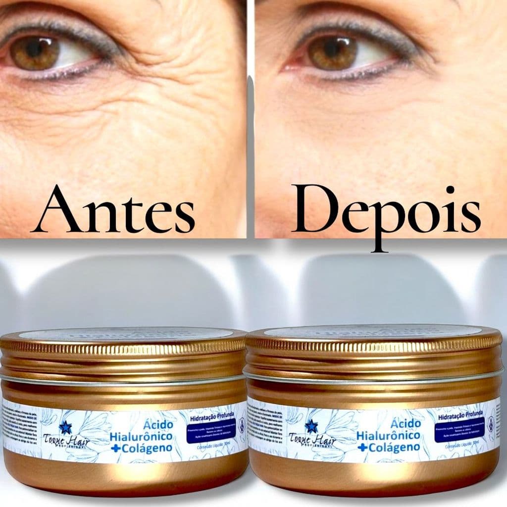 Creme de Ácido Hialurônico Th Colágeno Antirugas Antiflacidez  Hidratação Intensa Pele Firme e Jovem