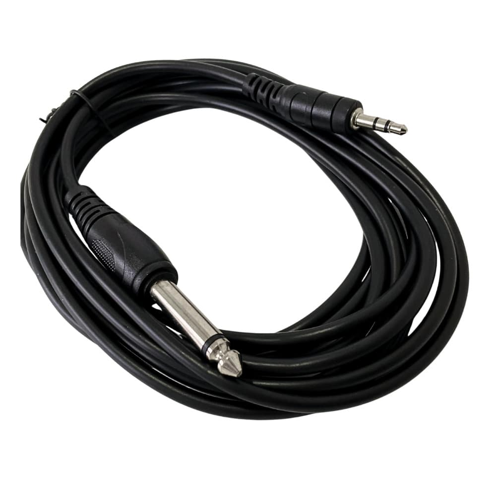 Kit 2 Cabos P2 Estéreo Macho Para P10 Macho Mono 3 Metros P2 P10 Áudio Som Profissional Instrumentos