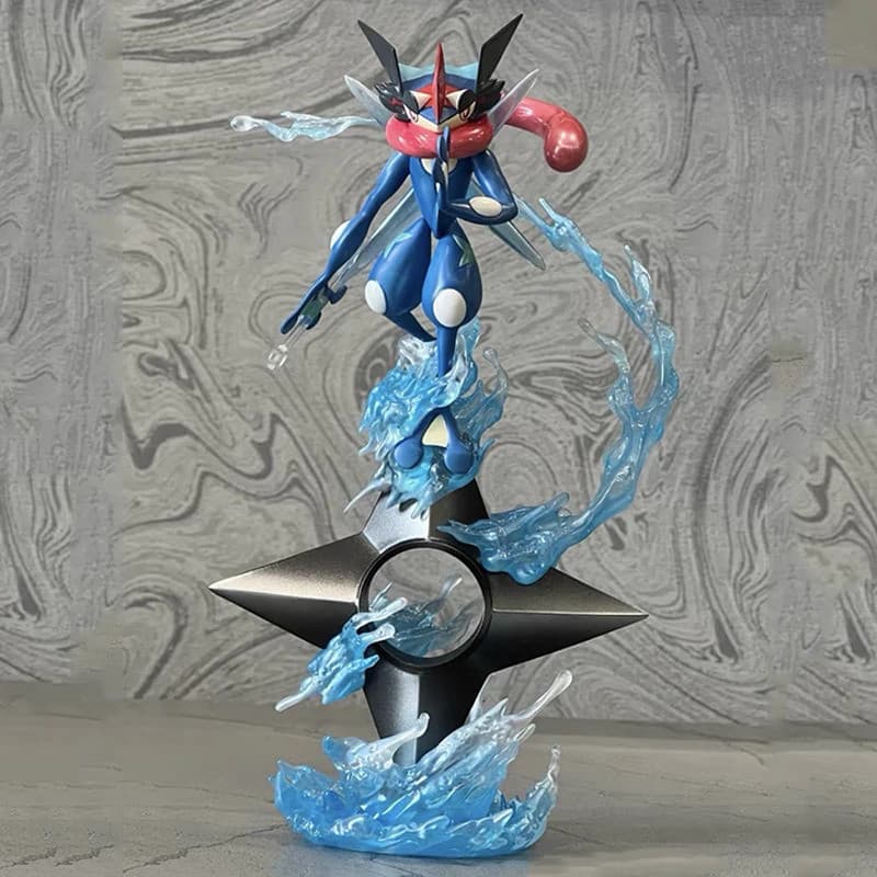 20cm Gk Greninja Pokemon Anime Figura Água Shuriken Evoluido Pet Elf Estátua Criativa Boneca Ornamento Modelo Crianças B
