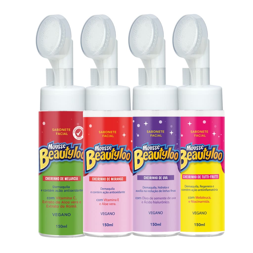 Sabonete Mousse Limpeza Facial Beautyloo Com Esponjinha 150ml Face Beautiful