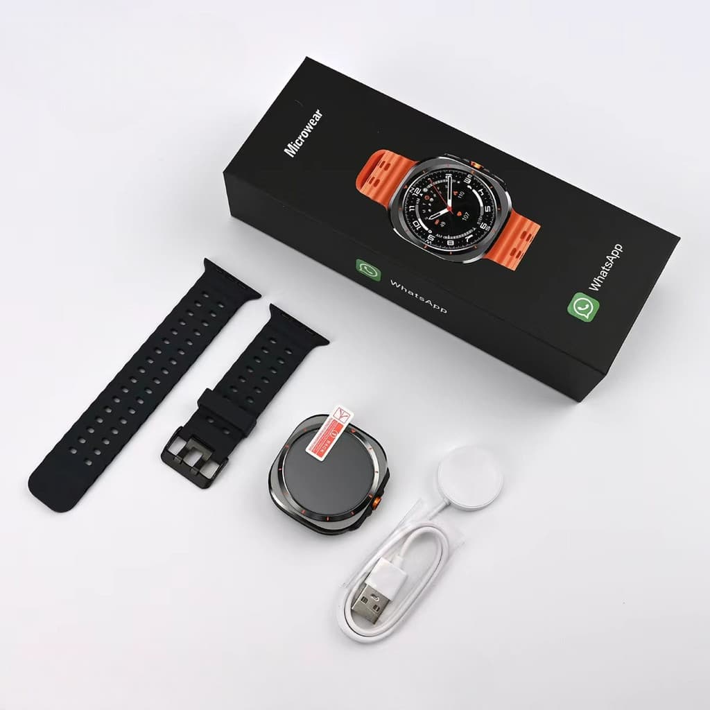 Smartwatch Microwear Série Ultra – Tela 47mm, resistente a água, com monitor de saúde e notificações