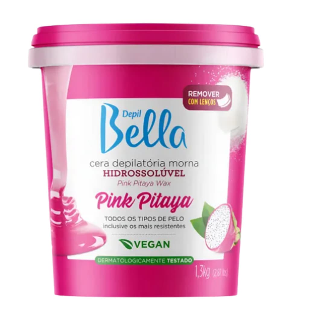 Cera Depil Bella Hidrossolúvel Pink Pitaya 1,3kg