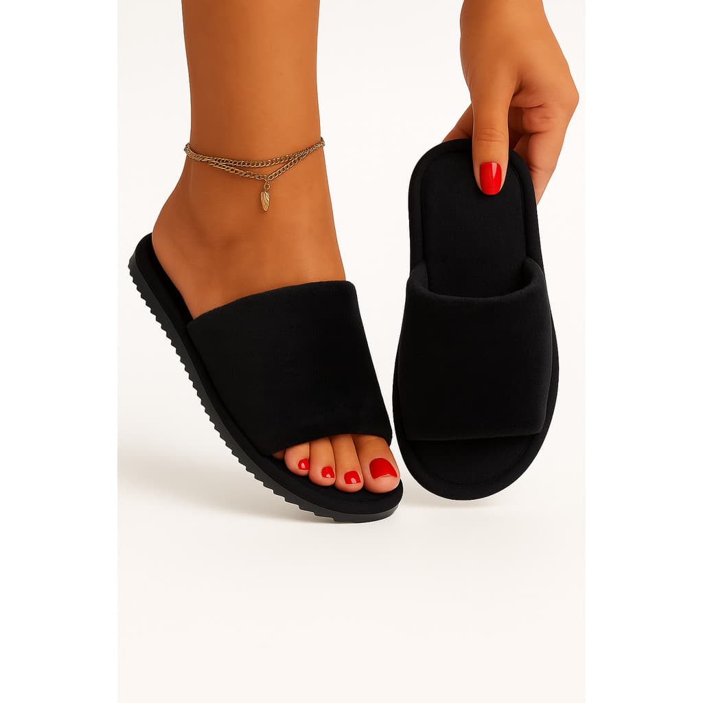 Pantufa Slim Confortável Feminina Chinelo de Quarto Antiderrapante