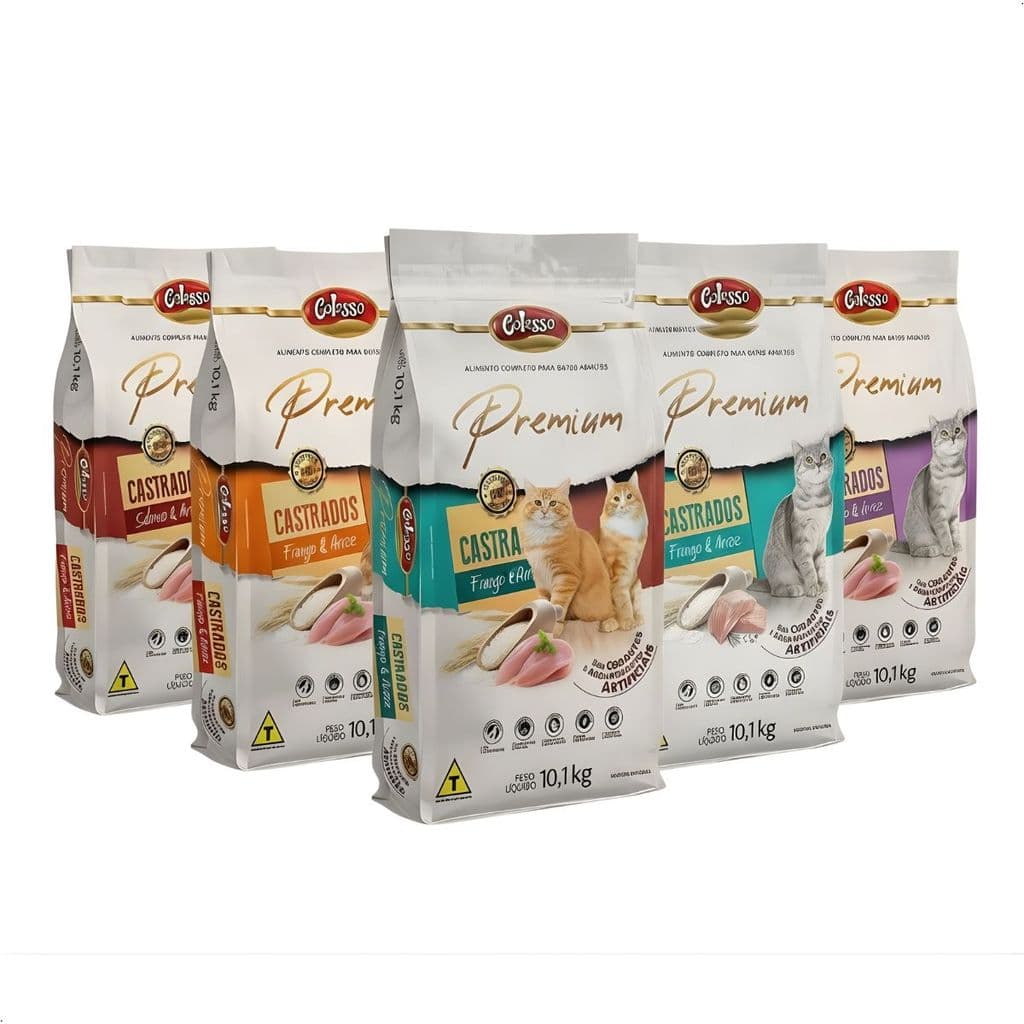 Ração Gato Colosso 10,1Kg Ração para Gato Adulto Filhote Castrado Ração Premium Gato Saco de Ração