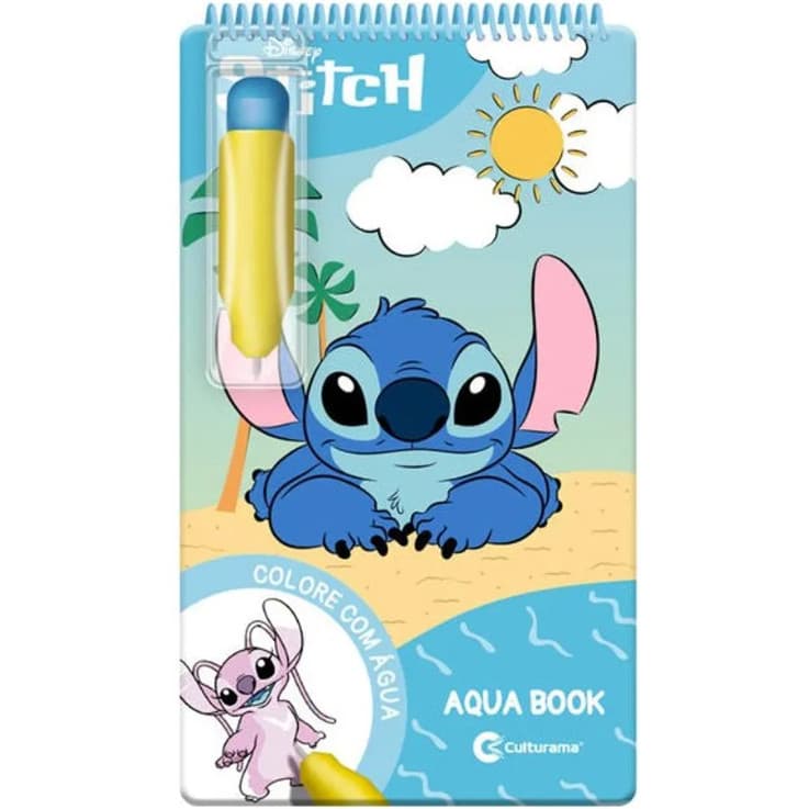 Livro Infantil – Aqua Book Stitch | Livro de Pintura com Água Reutilizável | Culturama / Disney