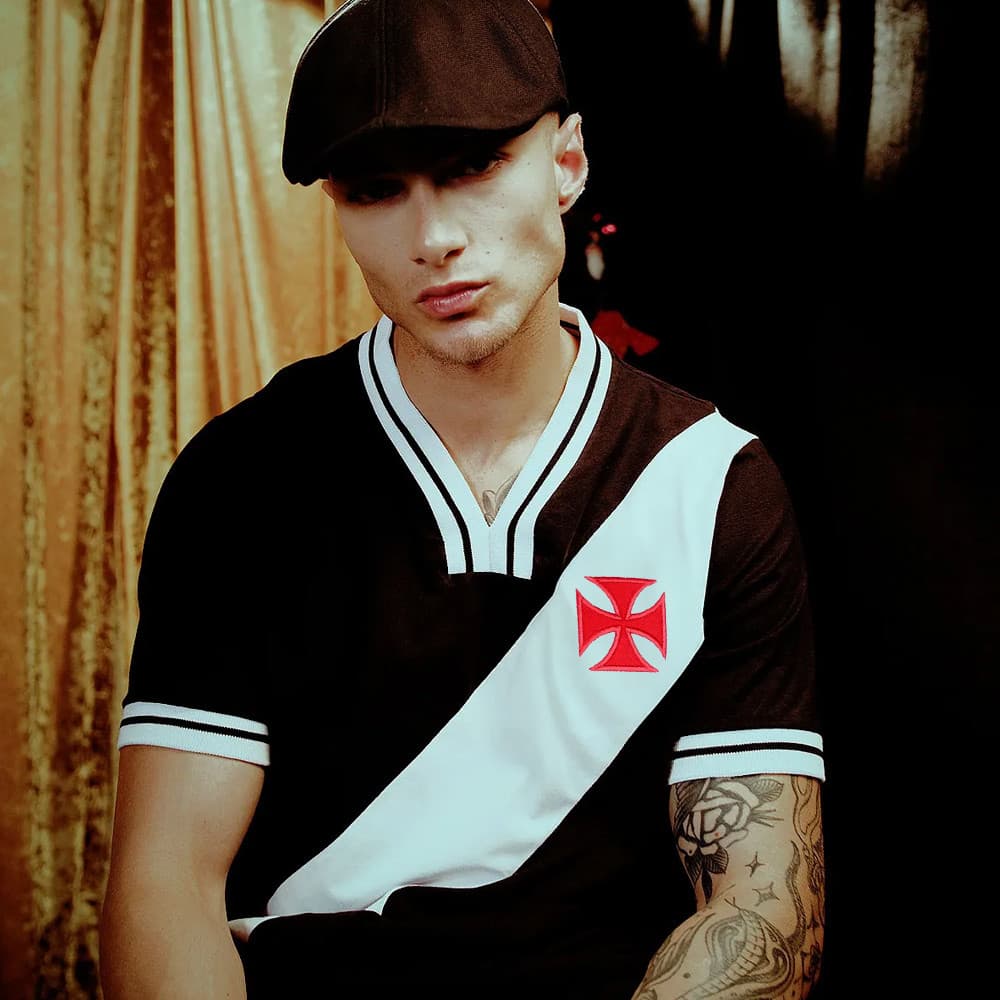 Camisa Vasco Retrô 1974 Preta Masculina Oficial