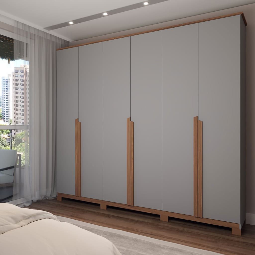 Guarda-Roupa Casal Calábria Slim 6 Portas 6 Gavetas