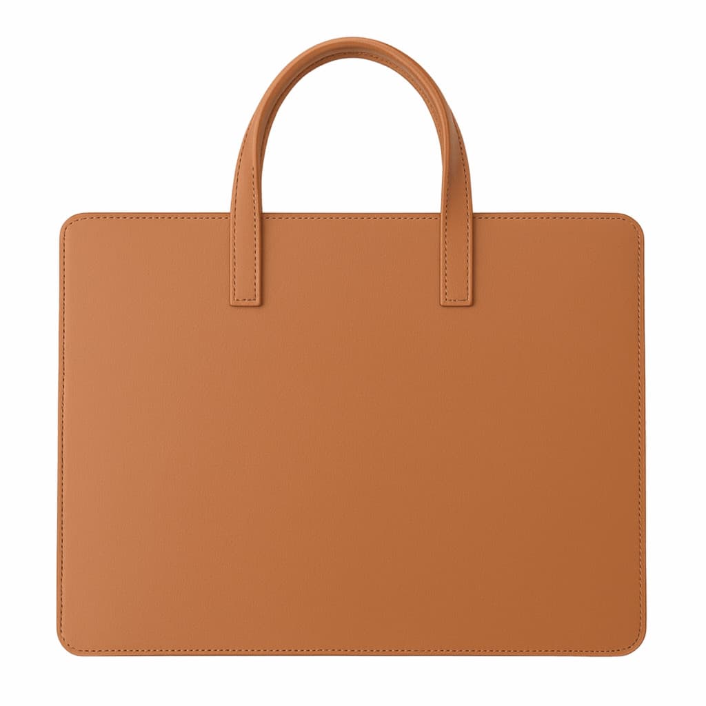 Sacola com Alça Pasta Maleta Para Notebook Couro Caramelo