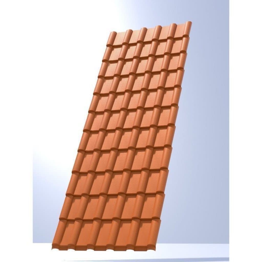 Kit com 10 Telhas de Pvc Plan 198x88cm  Ceramica