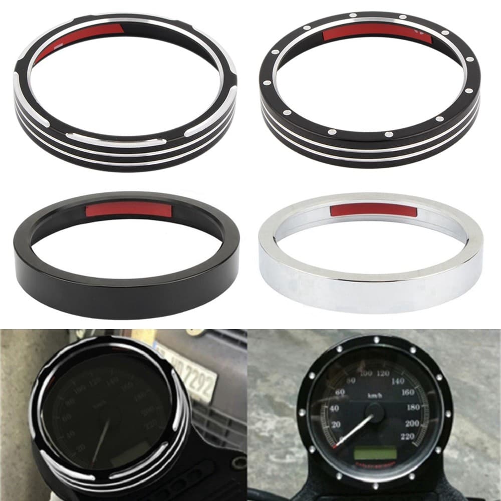 3 3/4 " Motocicleta Universal Moldura Velocímetro Guarnição Anel Capa Para Harley Sportster XL883 1200 Dyna Street Bob T