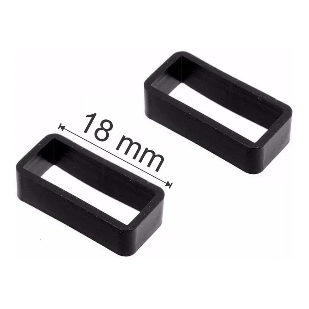 Kit 04 Passantes Passador Borracha Pulseira Relógio Largura 18 Mm