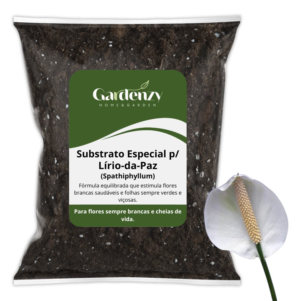 Substrato para Lírio da Paz - Spathiphyllum - Terra Leve, Nutriente e de Alta Drenagem