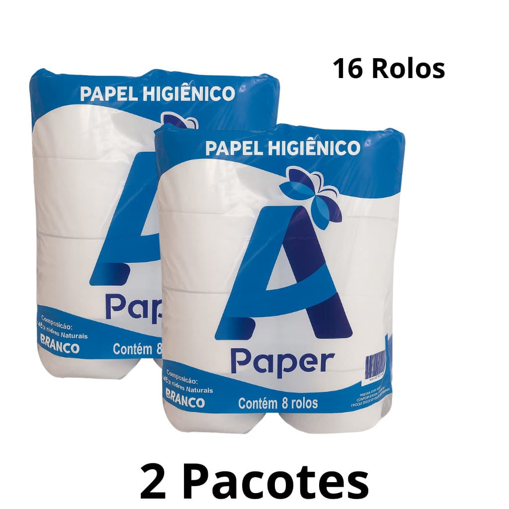 Papel Higiênico Institucional Rolão Branco 16 un de 300 m