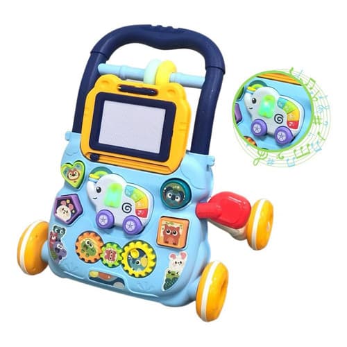 Andador Didático Importway Azul Brinquedo Musical Educativo para Desenvolvimento Infantil