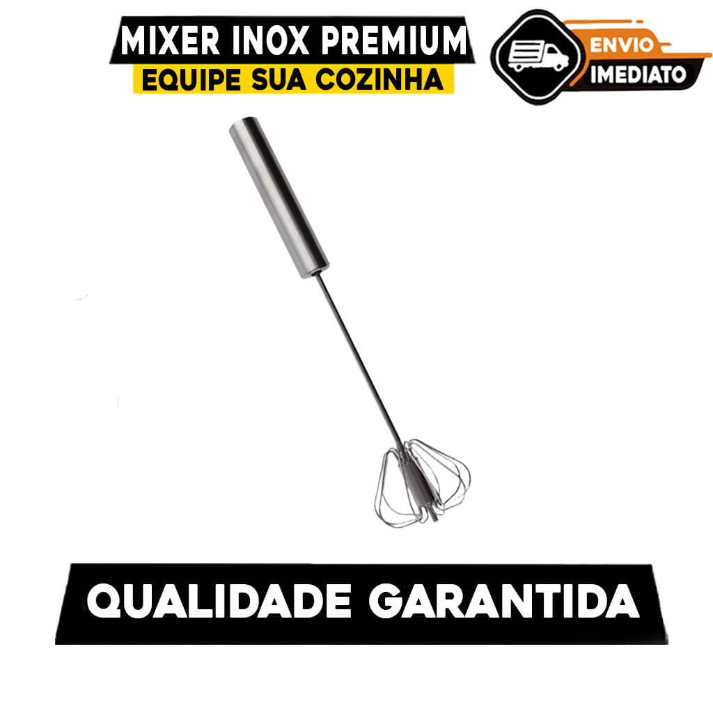 Misturador Manual Batedor Semi-Automático Aço Inoxidável Mixer de Ovos Creme