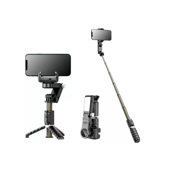 YT-Q18 Gimbal Estabilizador Com Reconhecimento Facial Tripe 360° Panoramic Shot Com Led APP Ate 250G De Celular