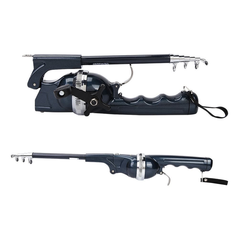 Vara De Pesca Telescópica Dobrável Portátil Com Linha
