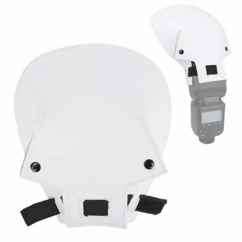 Rebatedor de Flash Fotográfico em Couro c/ Elástico Mini Difusor