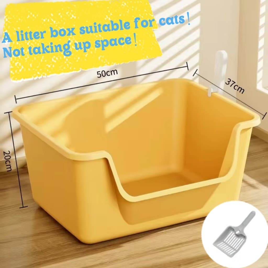 Caixa de areia alta para gato grande Gigante Bandeja Areia Gato Caixa de areia para gatos semifechada