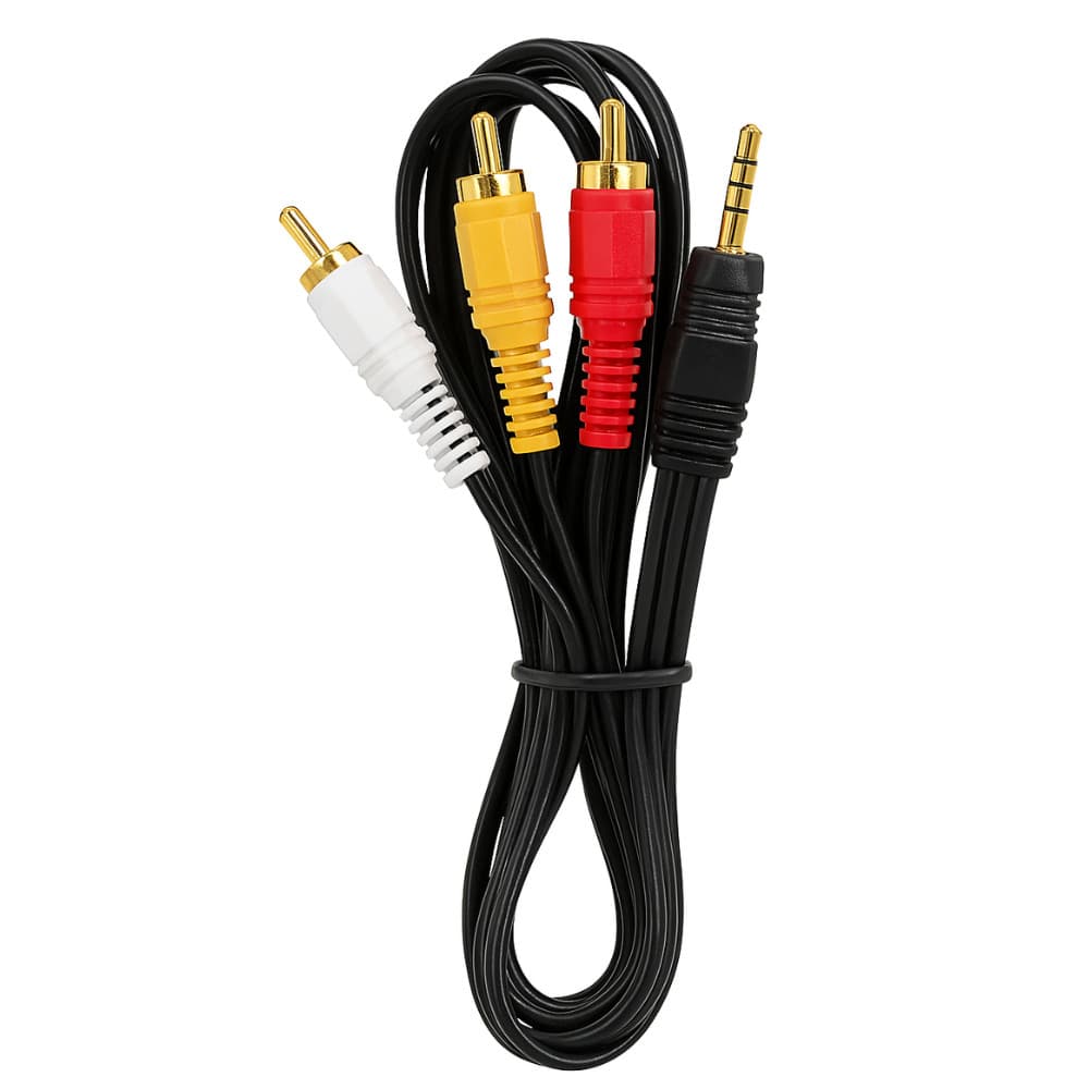 Cabo P3 X 3rca Ponta Dourada1,50 Metros