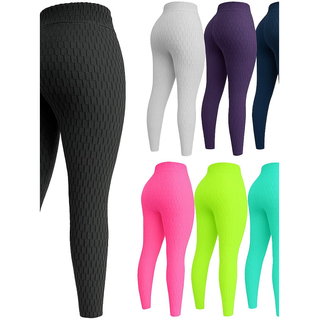 Legging Bolha Suplex Cós Alto Empina Bumbum Fitness Academia legue suplex textura Flocada Leg Cintura alta qualidade