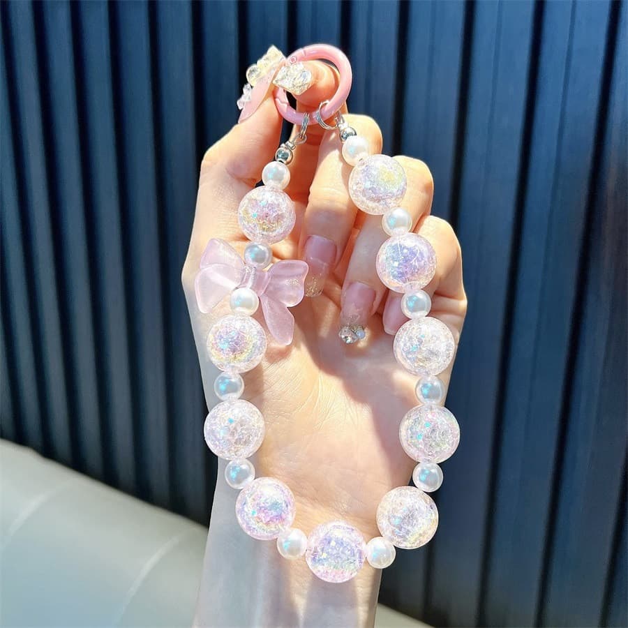 Ins Sereia Pérola Corrente De Telefone Móvel Bonito Cordão De Pulso Cd Câmera Pingente De Curta