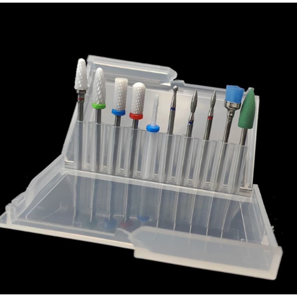 Kit 10 Brocas Diamatadas Cutilagem Russa Unhas Gel Acrigel