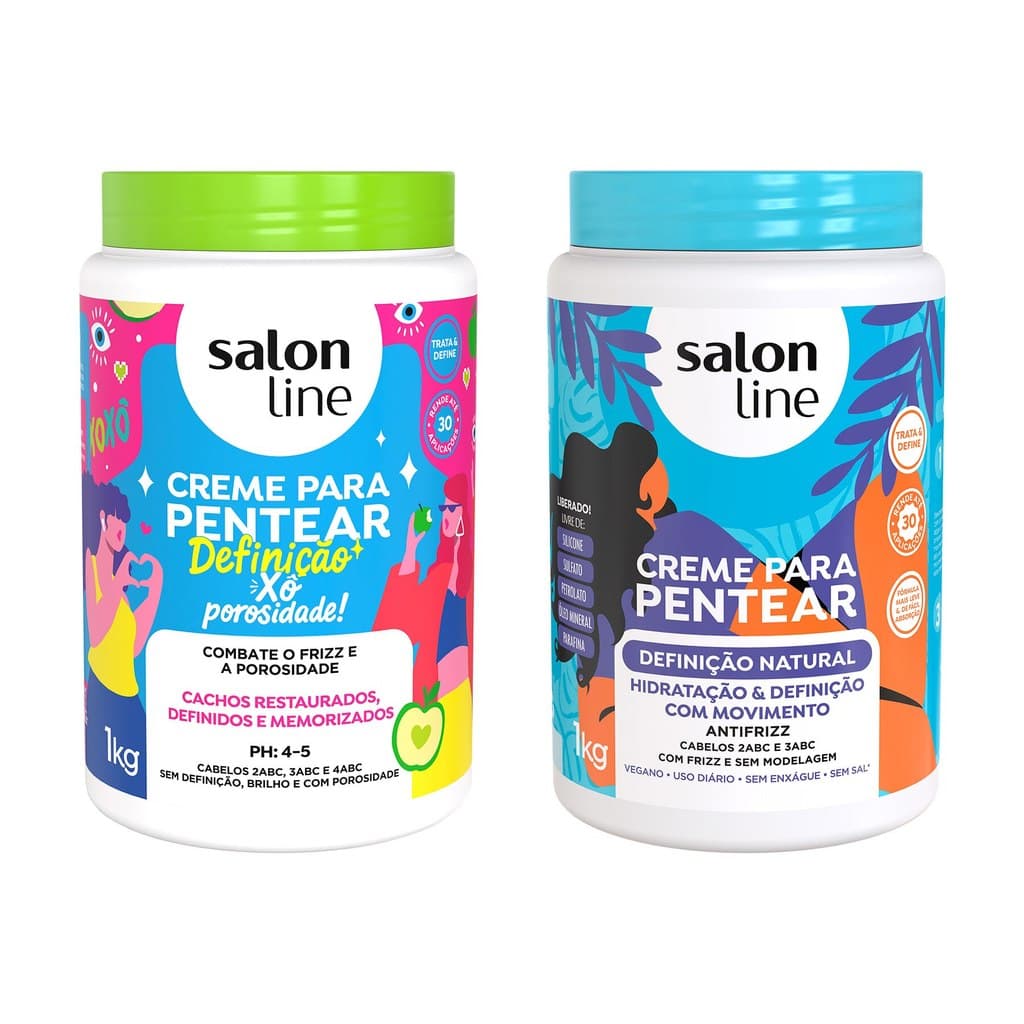 Kit Duplinha com 2 Cremes para Pentear Xô Porosidade + Definição Natural