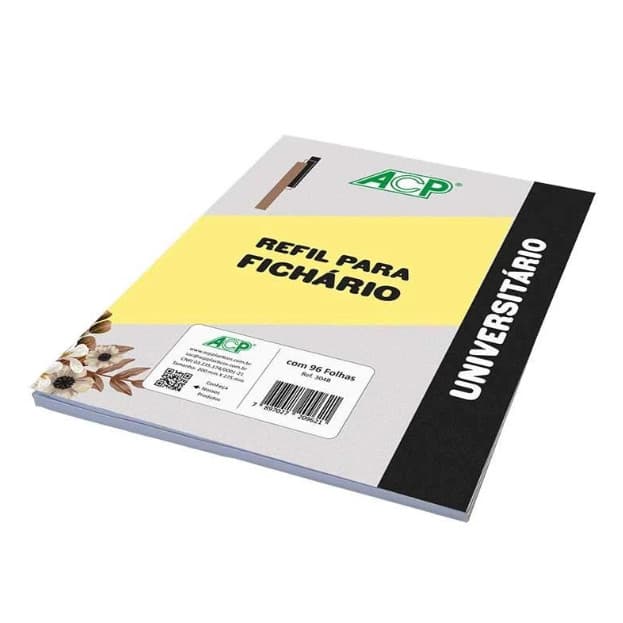 Bloco Refil de folhas A4 para fichário universitário ACP