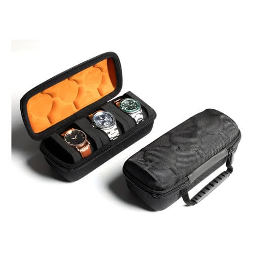 Case Estojo De Relógio Rígido Com Zíper Viagem Proteção