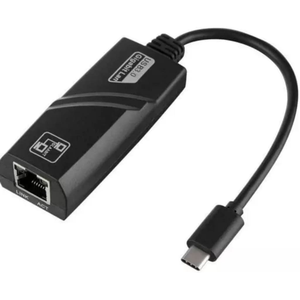 Cabo Adaptador Type-C Para RJ45 Lan Megabyte 10/100/1000Mbps. DESKCTOP PC e NOTEBOOK JorgeStore