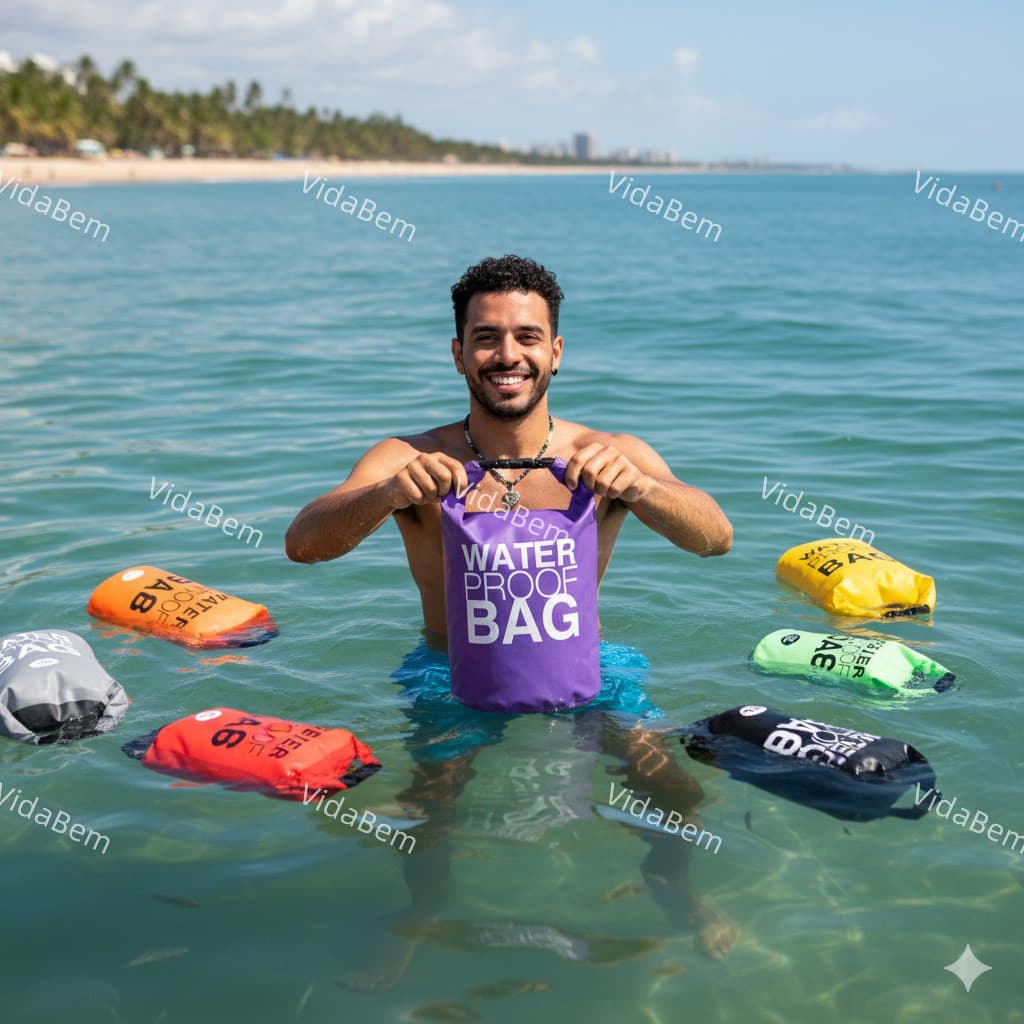 Saco Impermeável Flutuante com Alça Ajustável Essencial para Atividades ao Ar Livre