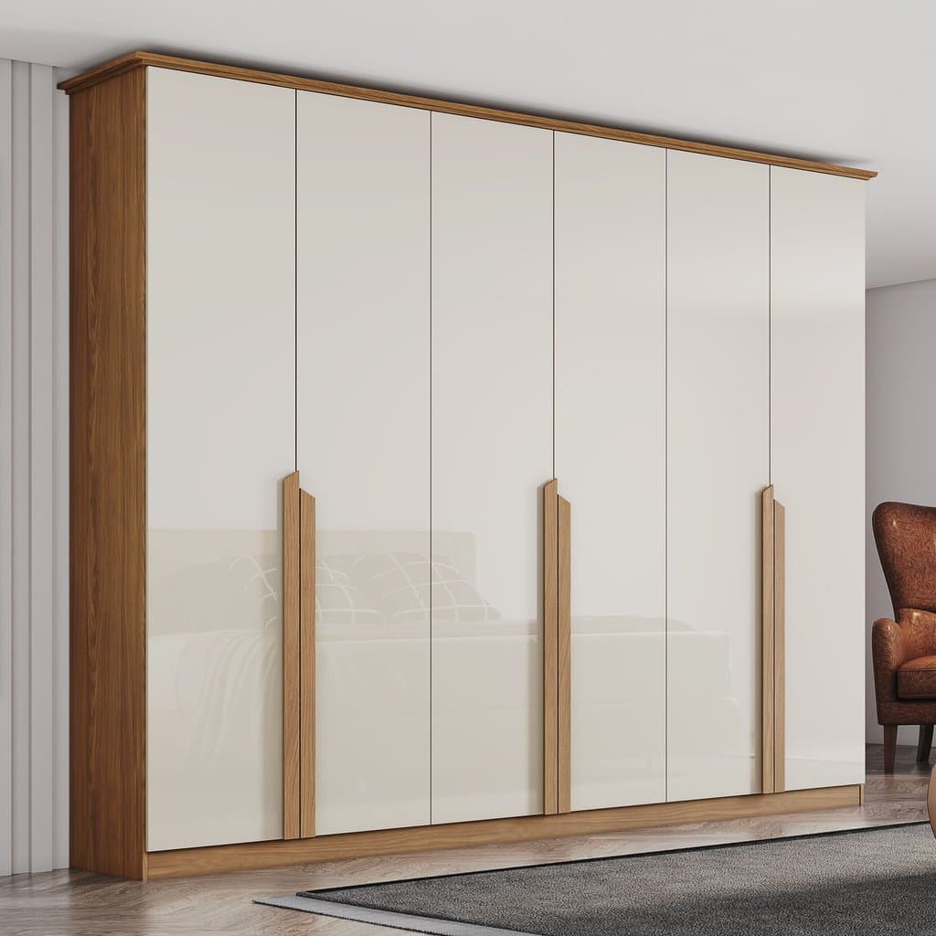 Guarda Roupas Casal 6 Portas 6 Gavetas Andréas Off White