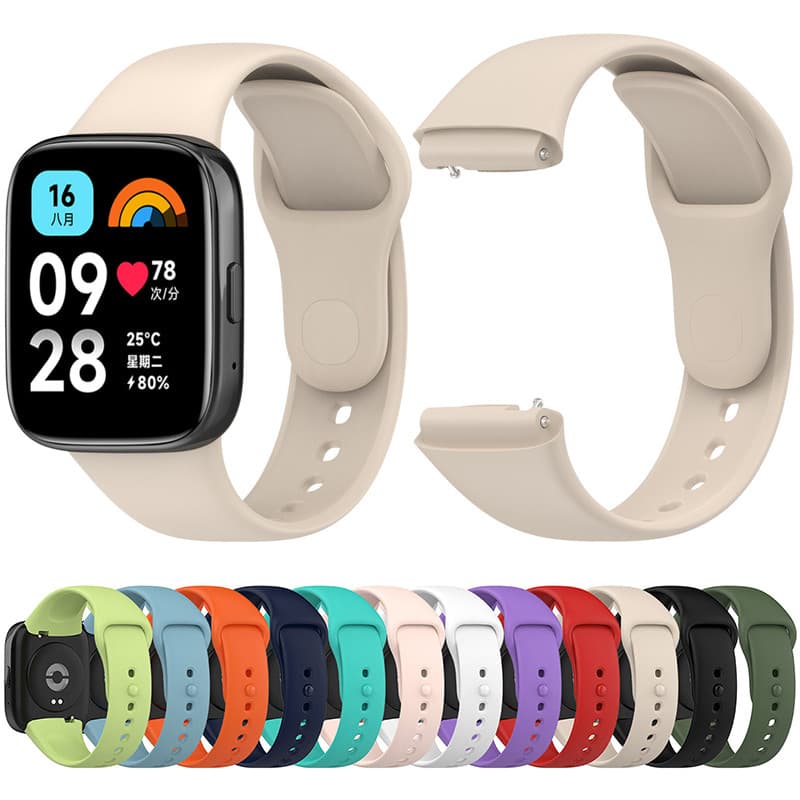 Pulseira de Silicone oficial para Xiaomi Redmi 3 Active e Redmi Watch 3 Lite Edition