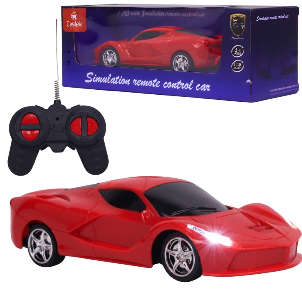 Carrinho de Controle Remoto com 4 Funções Vermelho - Castela