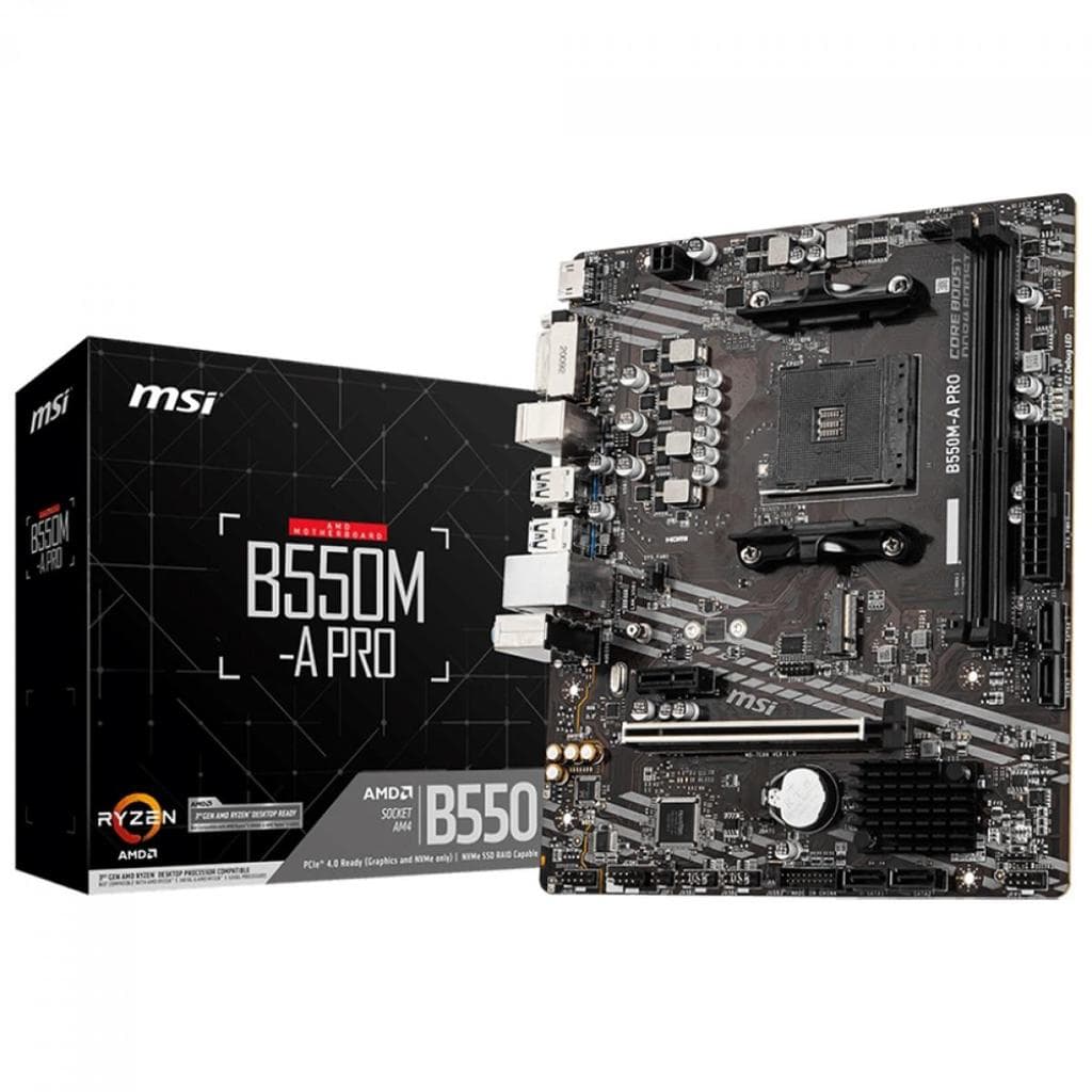 Placa Mãe MSI B550M-A PRO, Chipset B550, AMD AM4, mATX, DDR4