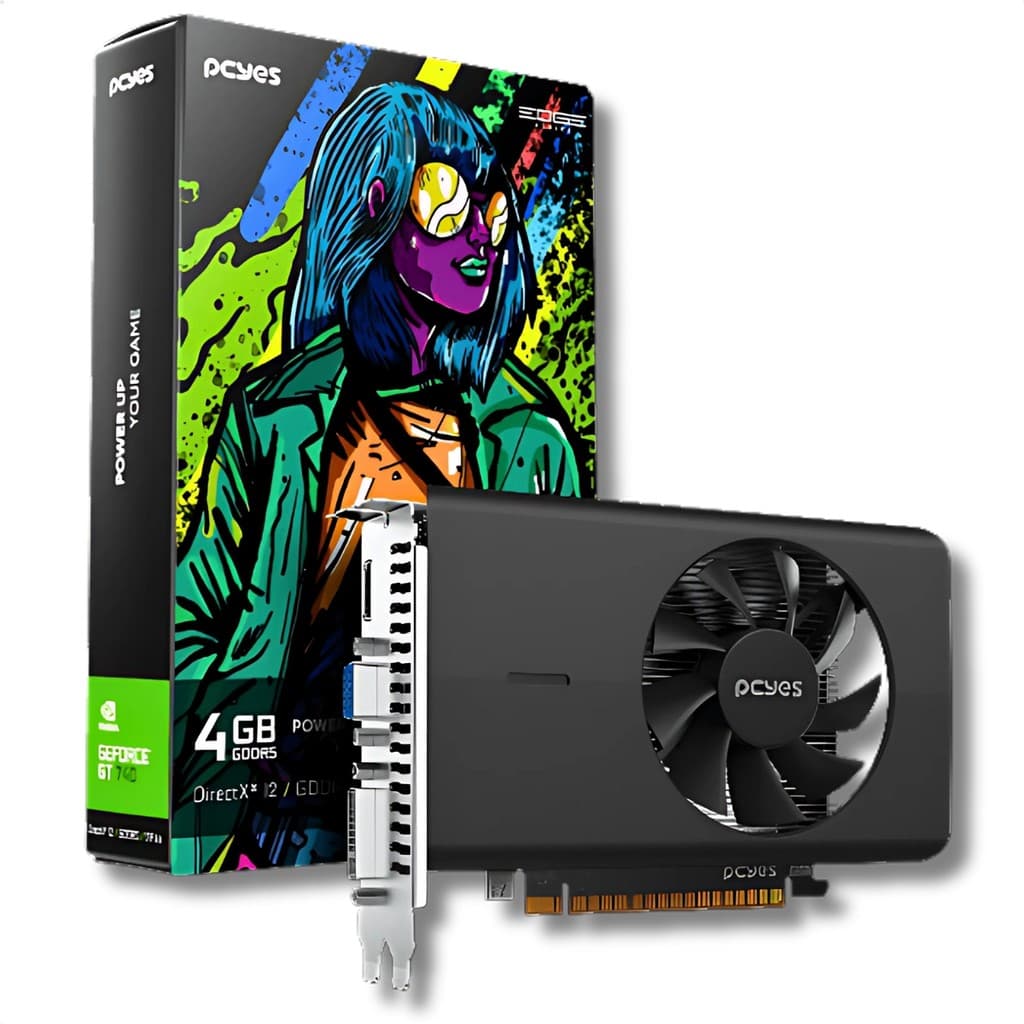 Placa de Vídeo 4GB GDDR5 PCYes Edge GT740 NVIDIA GeForce HDM, DVI VGA PVGT740GB4PE